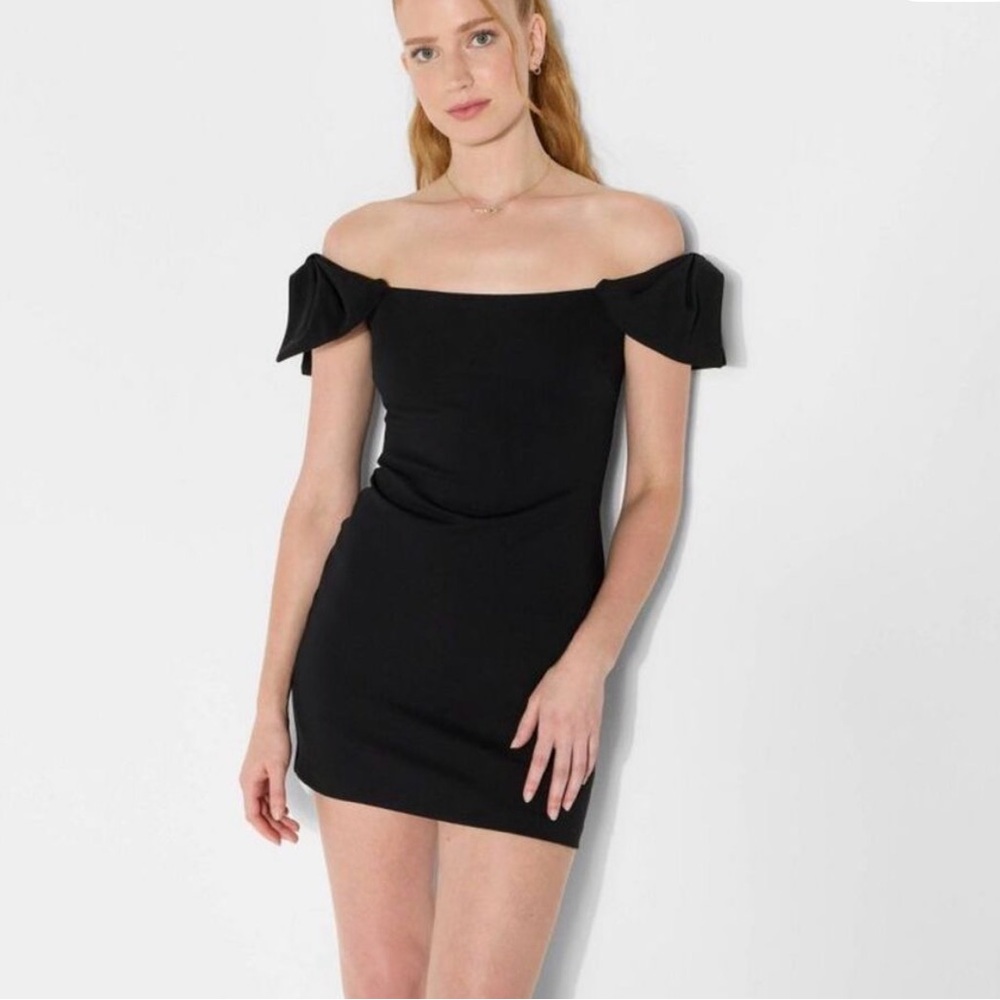 Wild Fable Black Off-Shoulder Mini Dress